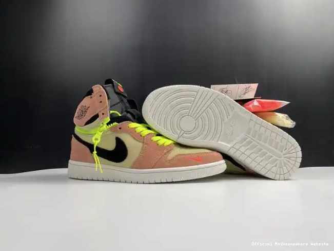 Official Maikesneakers Switch Peach 1 High Air CW6576-800 Jordan 0515